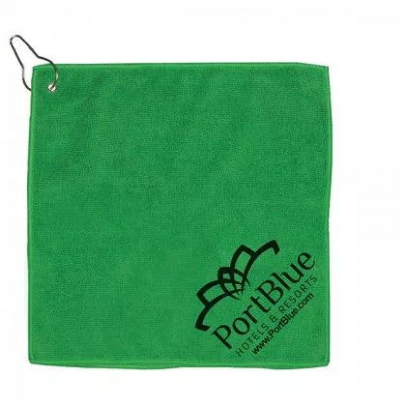 Microfiber Golf Towel with Metal Grommet and Clip