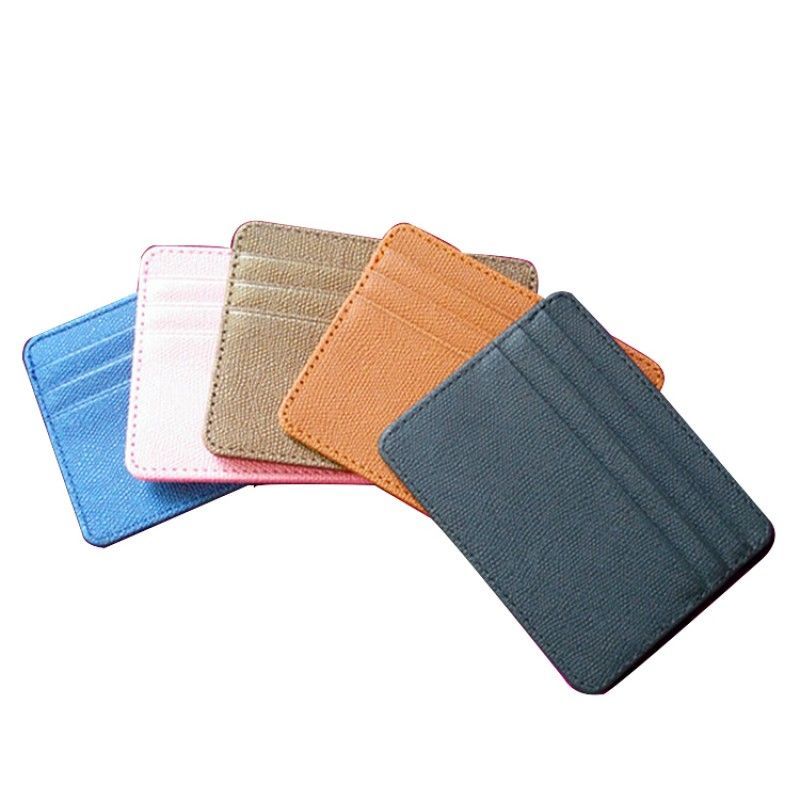 Natural Leather Mini Slim Wallet Women Useful Multi Card Wallets Small Purse