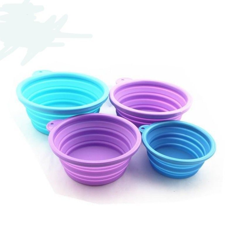 Collapsible Pet Bowl, Food Grade Silicone,BPA Free Foldable Expandable Cup Dish for Cat Food Water Feeding,traveling