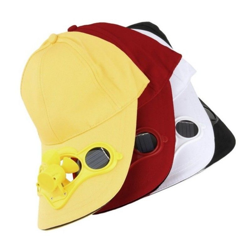 Solar Powered baseball cap Fan Hat Men Women Summer Caps with Solar Sun Power Cool Fan Energy save No batteries Beach Ha