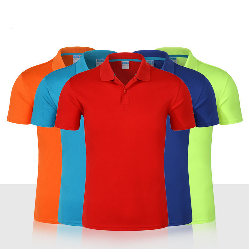 Custom 100% Polyester T Shirts Short Sleeve Dry Fit Polo T Shirt