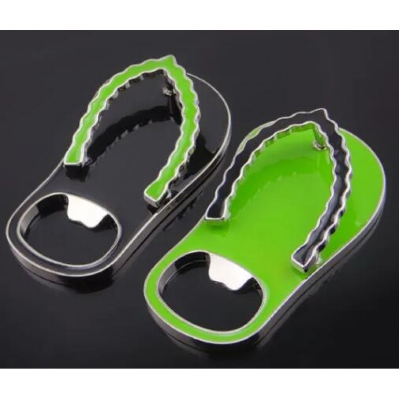 Customized Metal Flip-Flops Keychain Bottle Opener with Soft Enamel