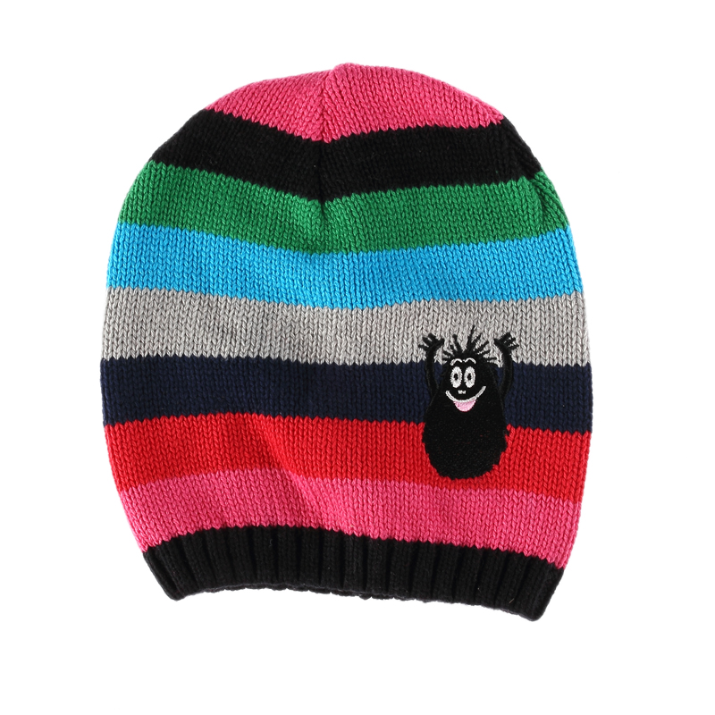 Soft Fashion Cap Unisex Knit Winter Striped Beanie for children kids baby