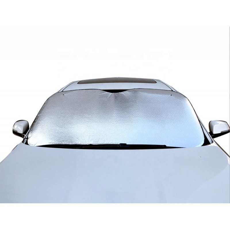 Silver Aluminium Reflective PE Bubble Car Windshield Sunshade 