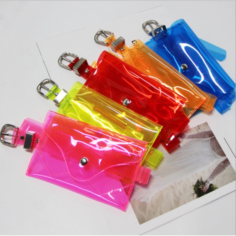 2022 wholesale chic girls pvc fanny pack hologram waterproof fanny pack mini pvc waist bags 