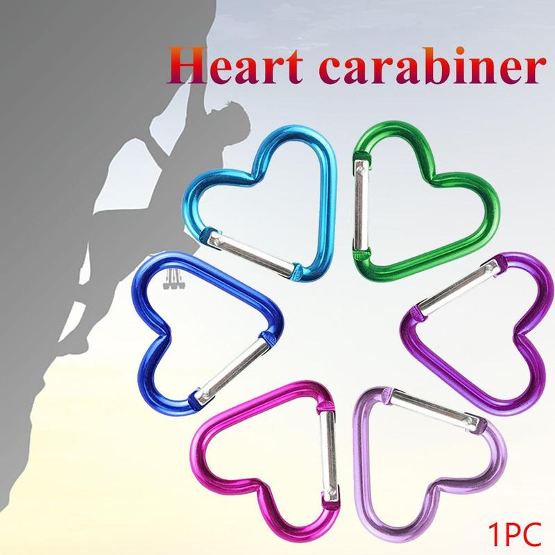 heart-shaped aluminum alloy carabiner outdoor 