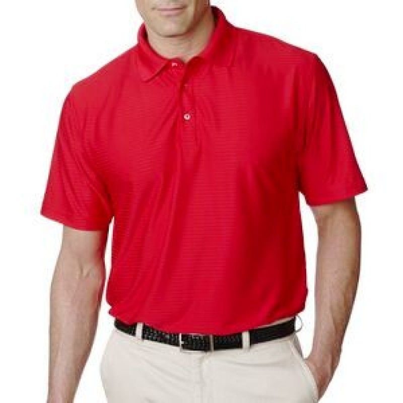 Ultraclub(R) Men's Cool & Dry Elite Tonal Stripe Performance Polo