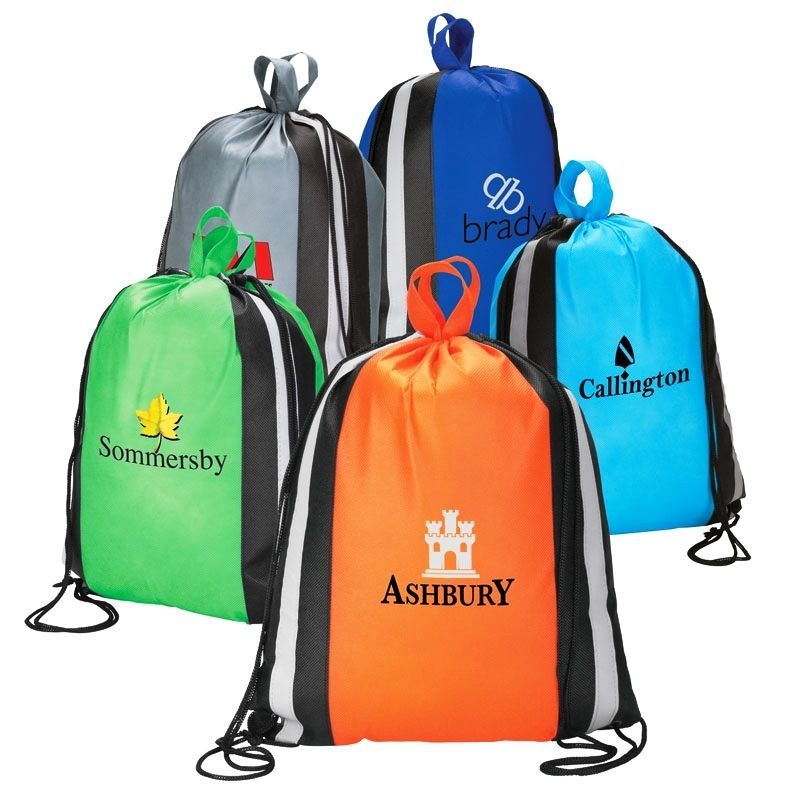 Reflective Drawstring Shopper Sport Bag/Backpack