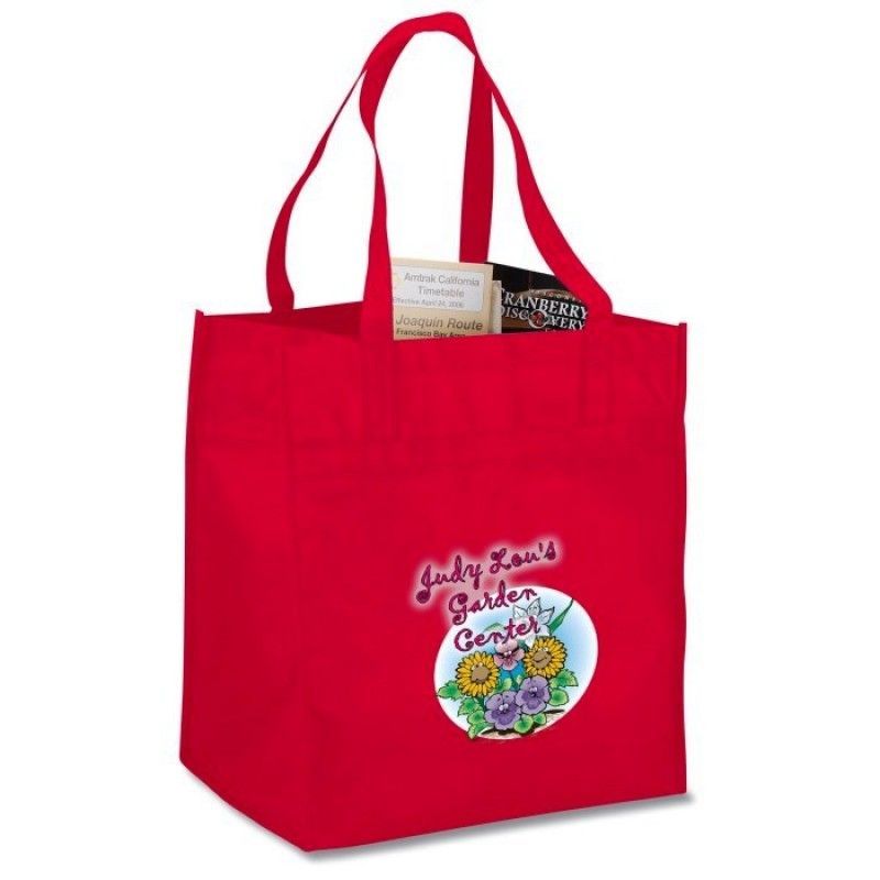 Polypropylene Reusable Grocery Bag - 15" x 13" - Full Color