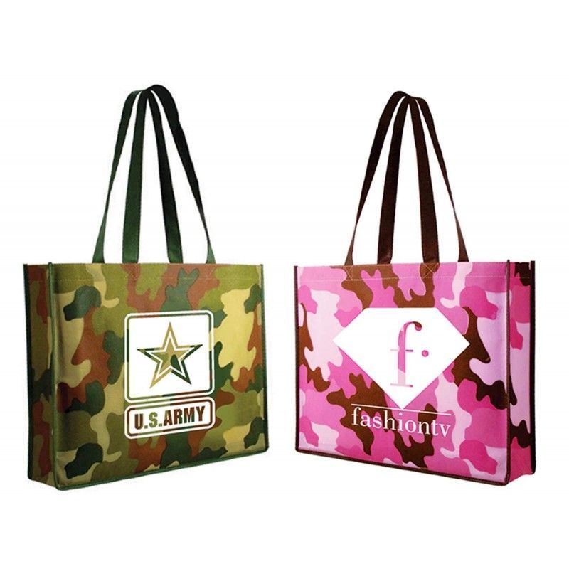 Non Woven Camo Tote Bag (Spot Printed)