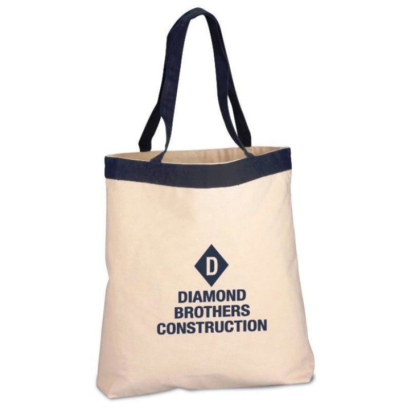 12 oz. Cotton Canvas Color Band Tote