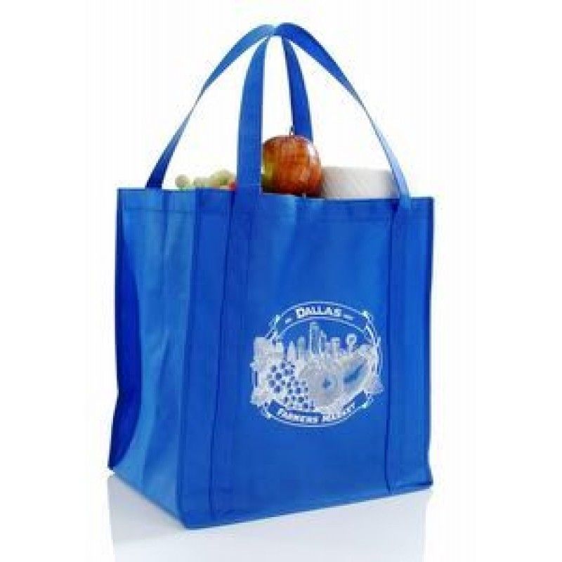 Non Woven Grocery Bag W/ Full Gusset - 1 Color (12 1/2"X13 1/2"X8 1/2")