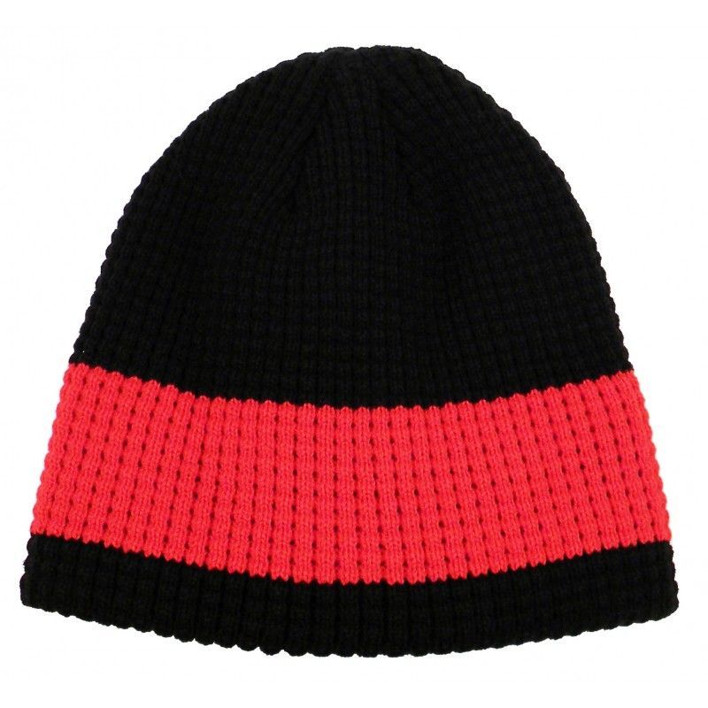 2 Tone Big Bear Wide Stripe Eco Beanie