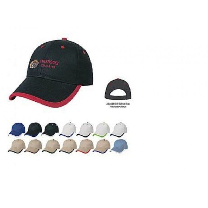 Embroidered Price Buster Cap With Visor Trim