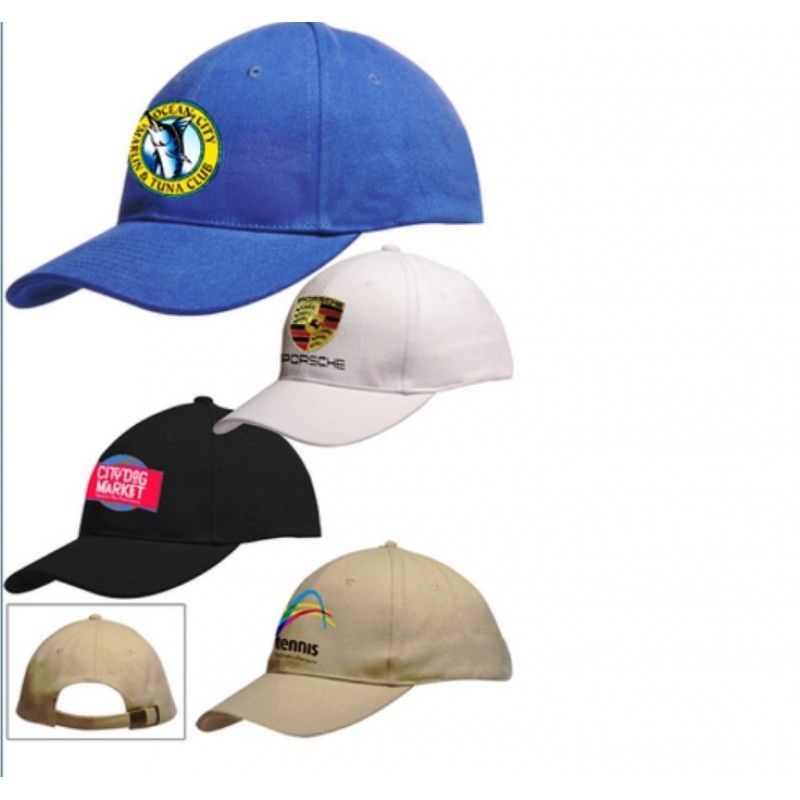 Embroidered Promotional 6-Panel Brushed Cotton Constructed Hat