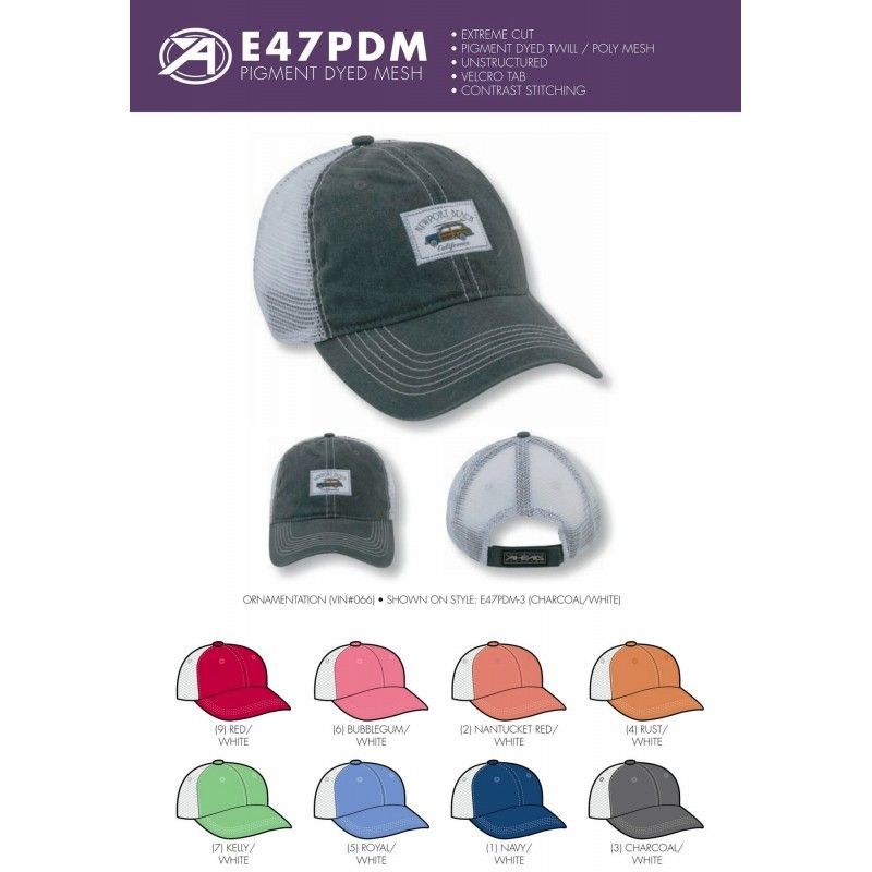 Ahead Pigment Dyed Mesh Golf Cap E47pdm - Blank