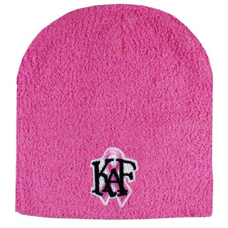 Embroidered Fuzzy Beanie Cap