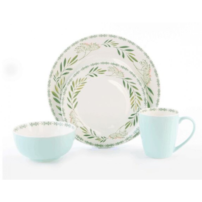 Fashion design fresh flower pattern fine new bone china 16pcs dinner sets