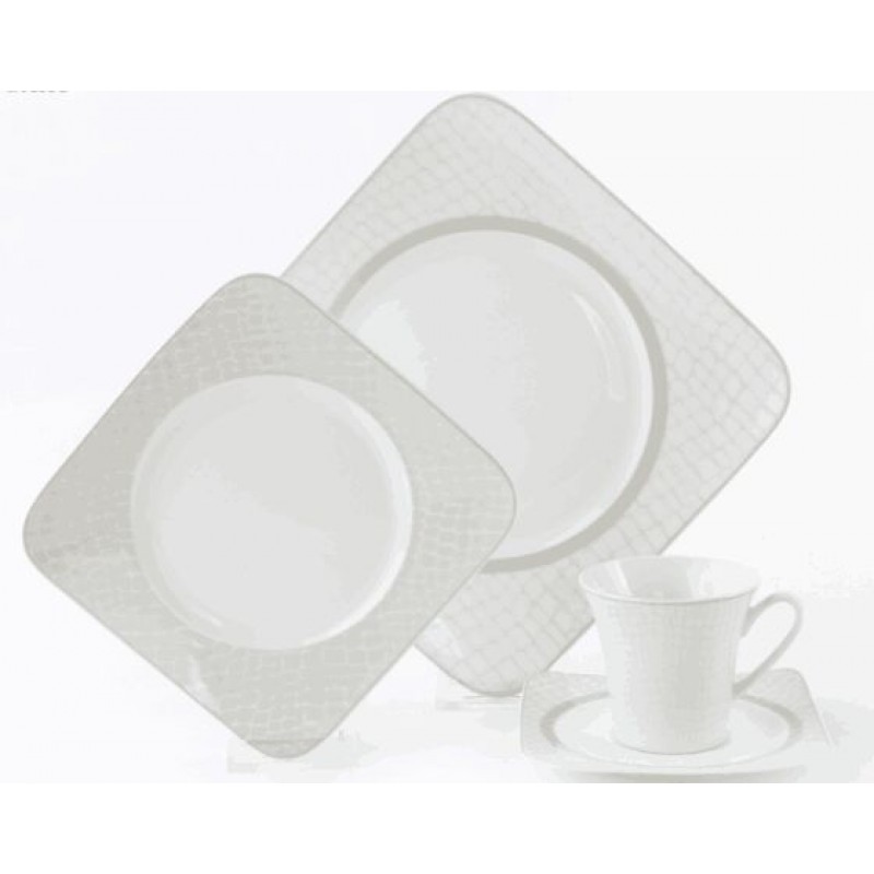 Nordic style square shape  ceramic porcelain bone china dinnerware sets