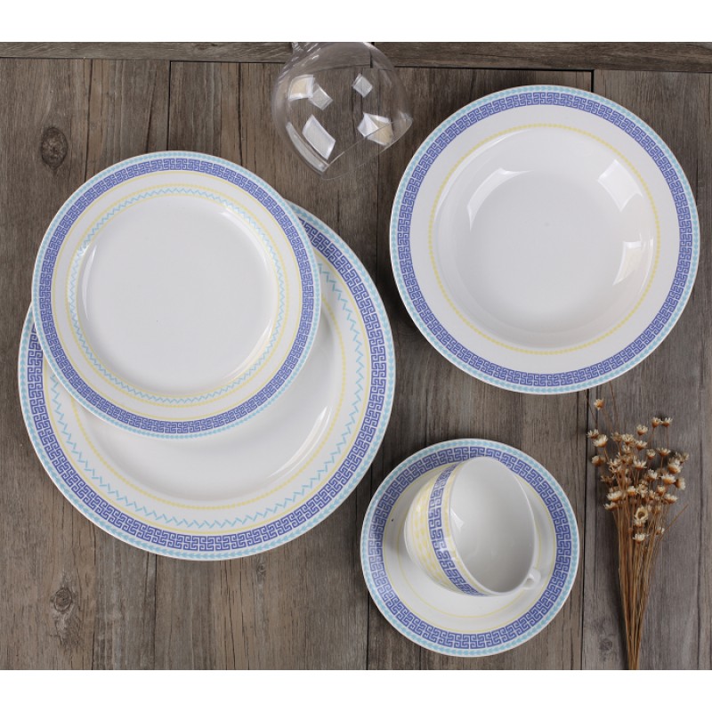 Ceramic porcelain new bone china dinnerware set with in-glazed decal for home daily-use 