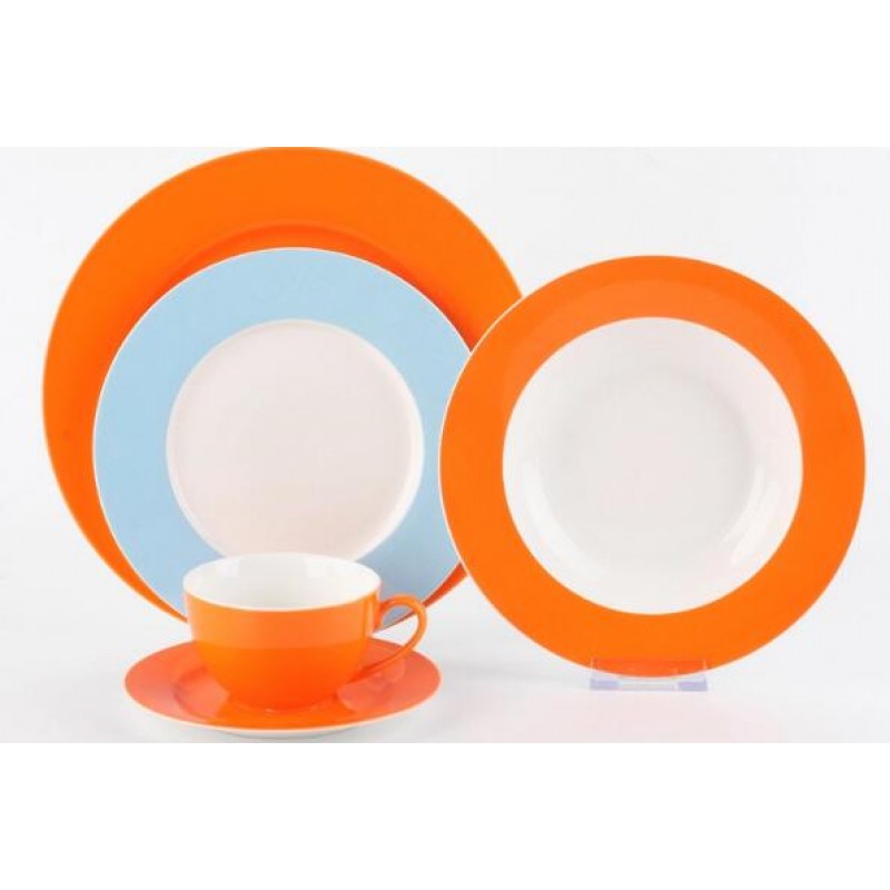 Top quality dinnerware sets porcelain dinner set for home-orange 