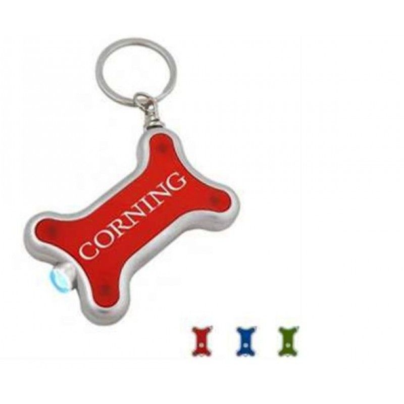 Dog Bone Shaped LED Key Ring Light