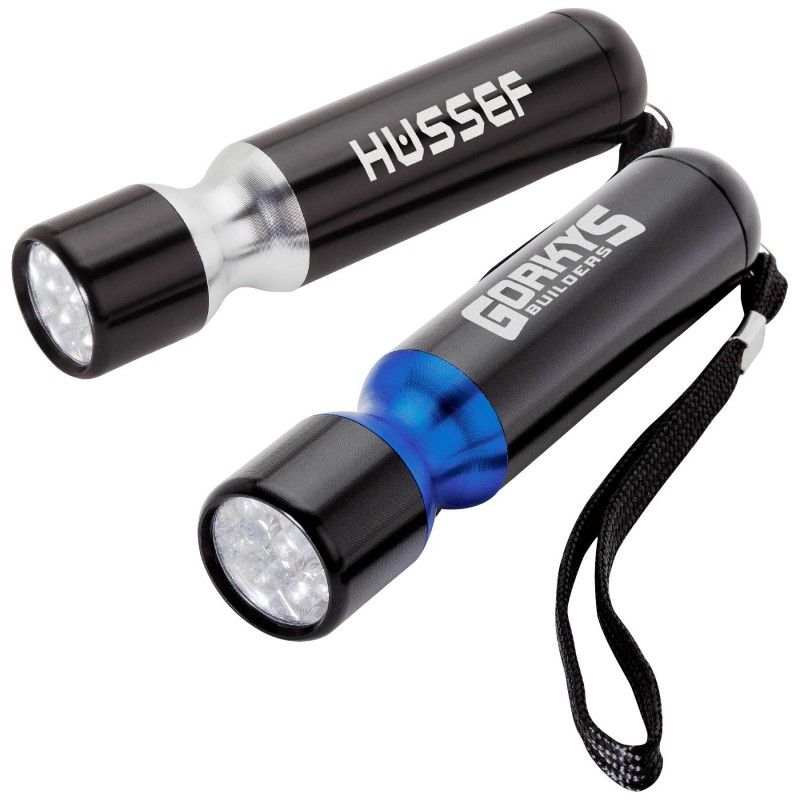 9 LED Flashlight W/ Color Ring Accent