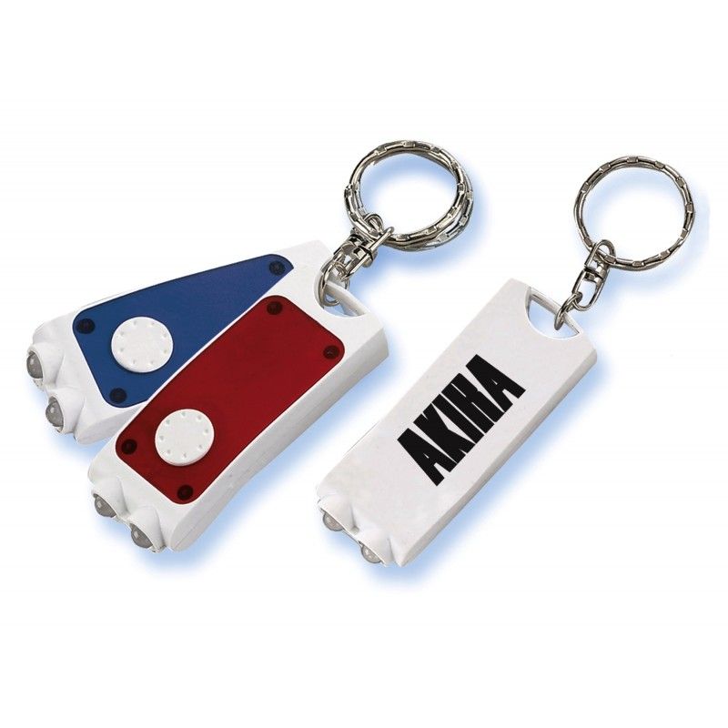 2-tone Rectangular Key Ring Flashlight