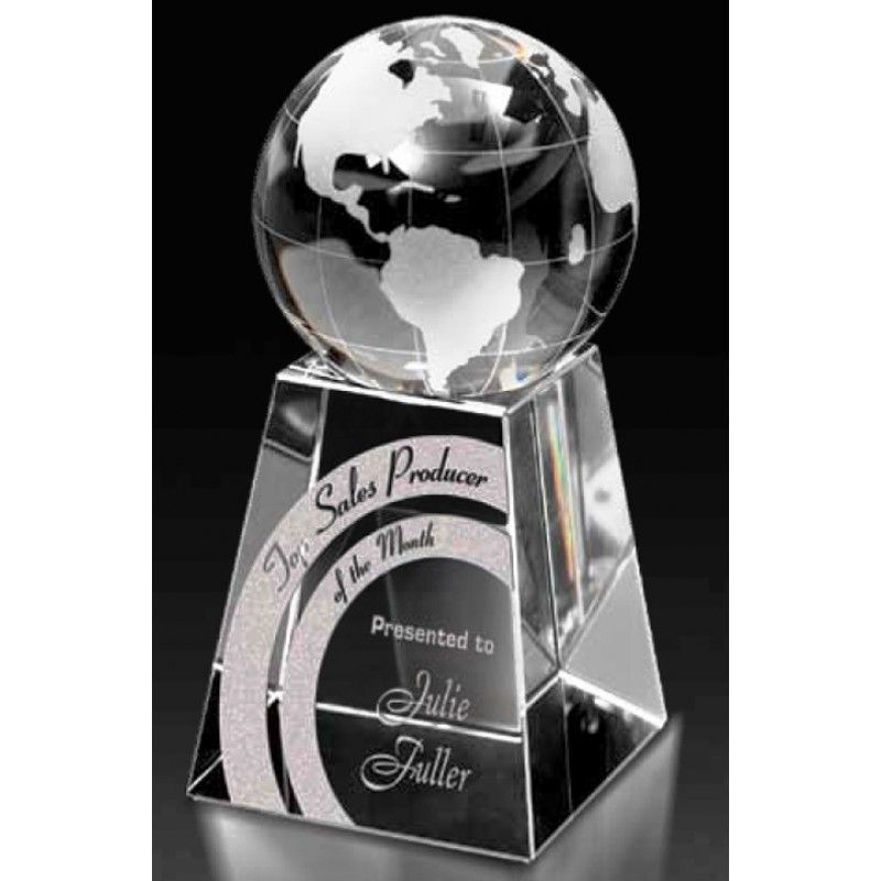 Latitude & Longitude Crystal Award (2 3/8"X4 7/8"X2 7/8")