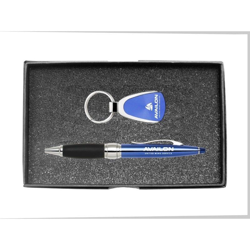 Contour Colored Pen And Key Tag Set (Blue)