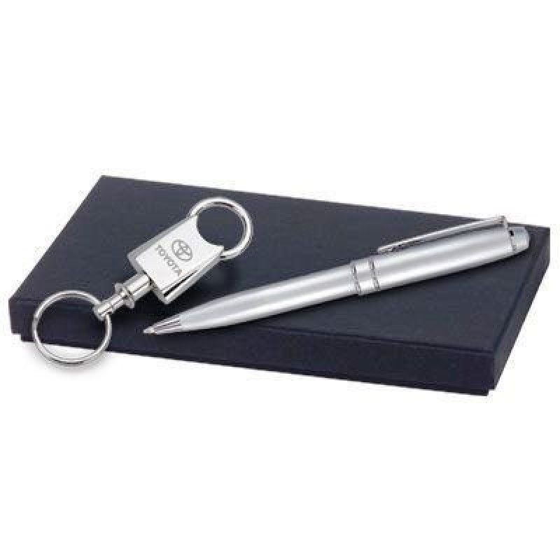 Quadrangle Gift Set W/ Valet Key Tag & Valencia Ball Point Pen