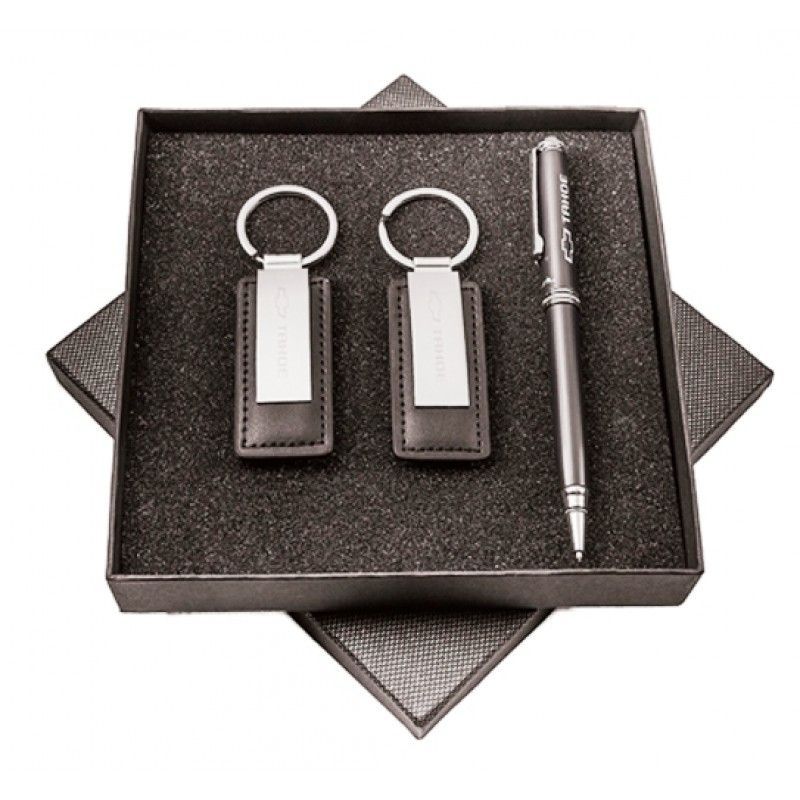 Single Pen & Two Key Chains Gift Set