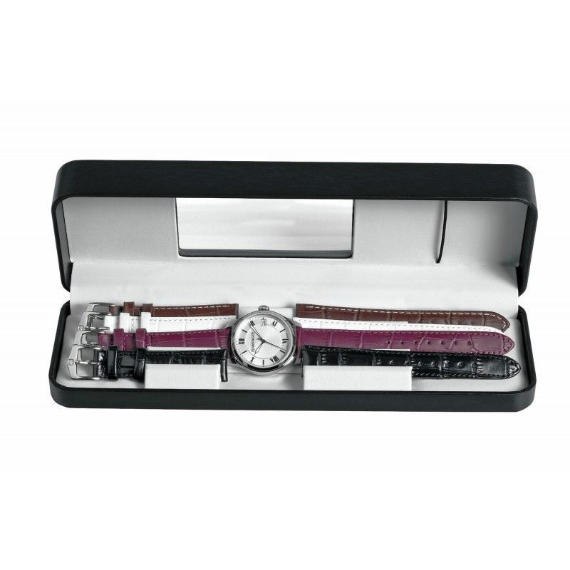 Terragraph Ladies Set - Silver Dial 4 Leather Straps