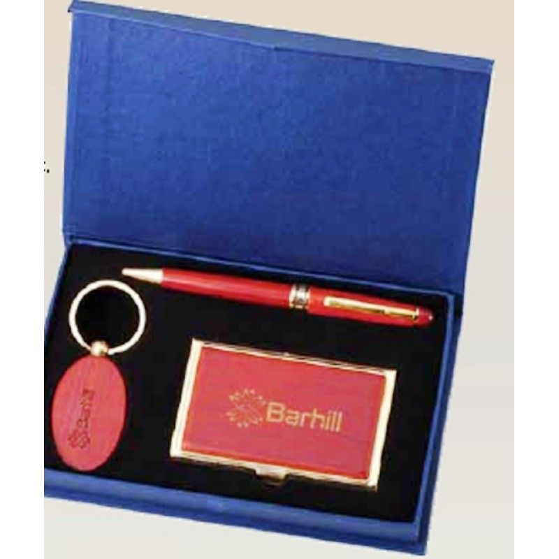 Rosewood Pen/ Business Card Case/ Key Tag In Presentation Box