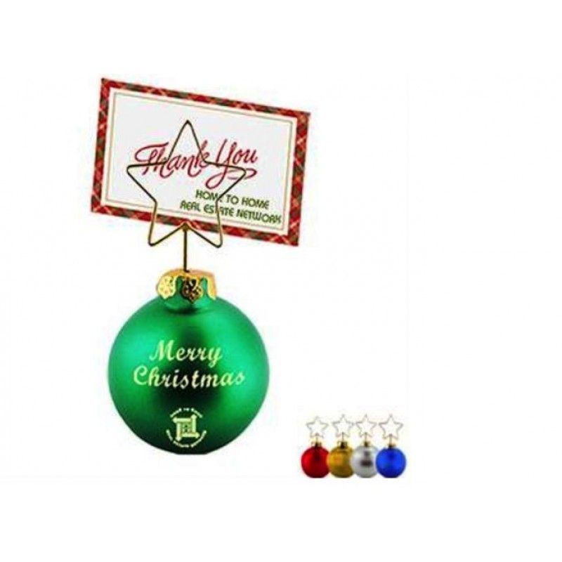 Promotional Holiday Ornament Memo/Photo Holder Clip