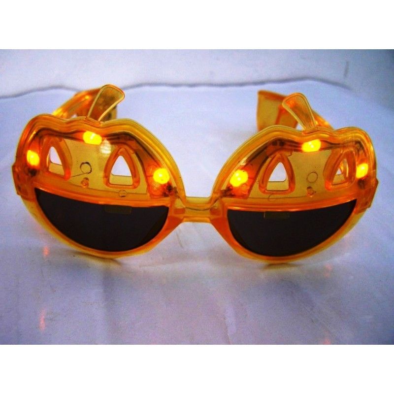 Halloween Pumpkin Light Up Flashing Eye Glasses