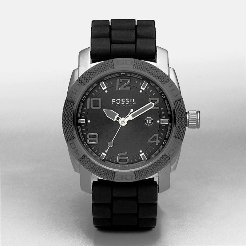 Fossil Stainless Steel Modern Sport Men's Watch With Black Silicone Strap