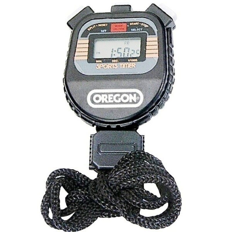 Sport Stop Watch W/Lanyard - Black