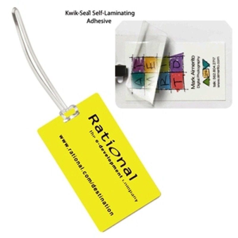 Recycled Neon & Stock Color Background Kwik-seal Luggage Tag