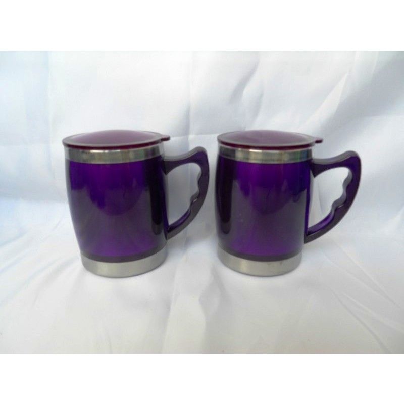 Steel City Acero Travel Mugs-Purple