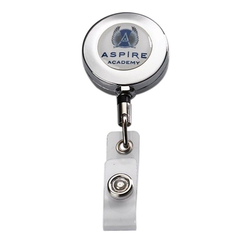 Promotional Metal Retractable Badge Reel With Belt Clip