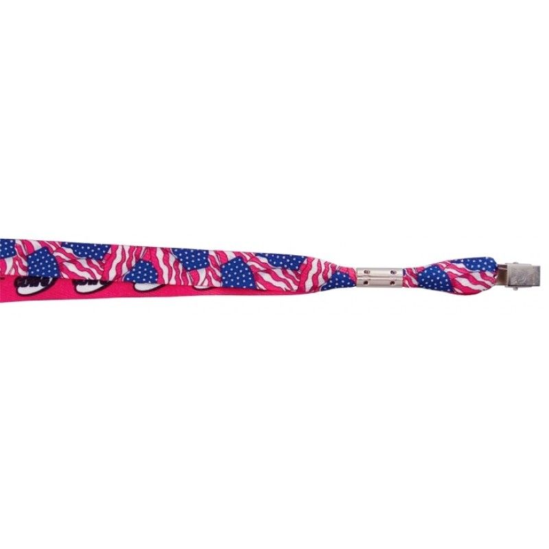 Promotional Americana Collection Flat Lanyard With Flags