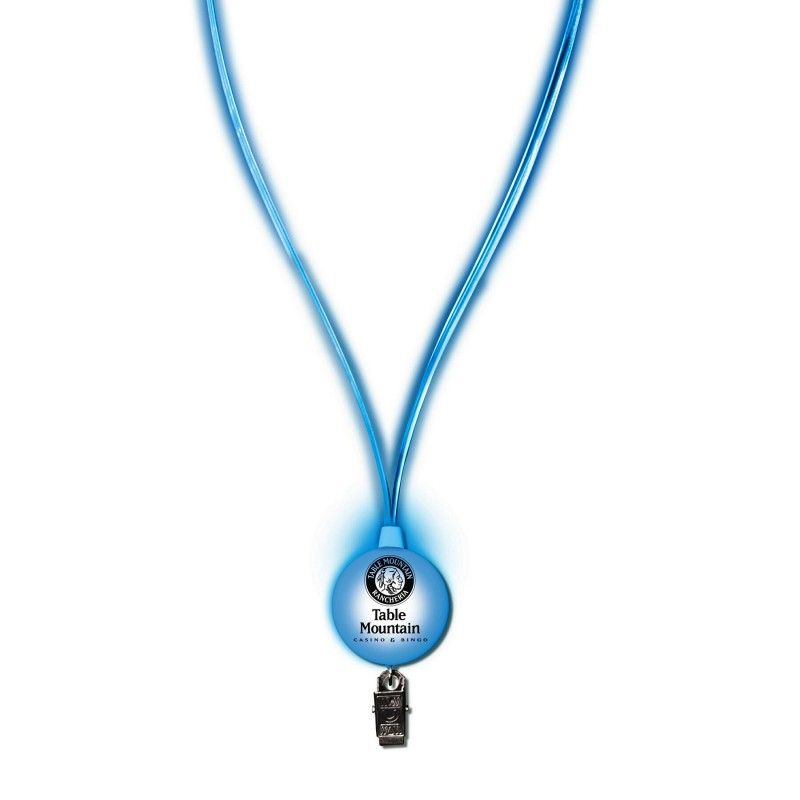 Promotional Infinity Lanyard W/ Blue LED