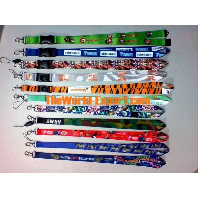 Promotional 3/8" Wide Full Color Sublimated Lanyard