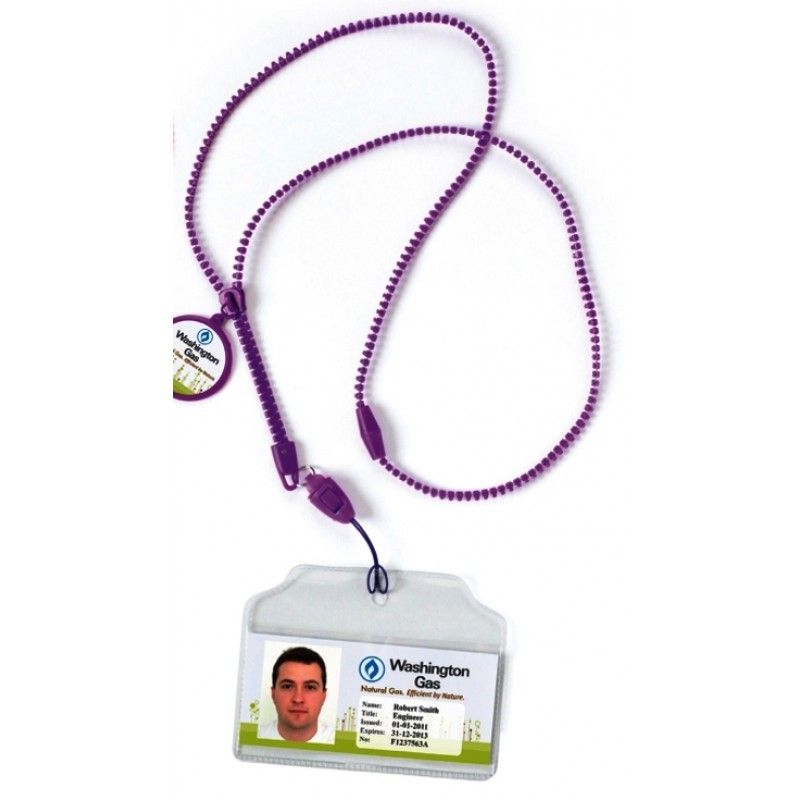 Promotional Zipper Lanyard W/Breakaway Safety