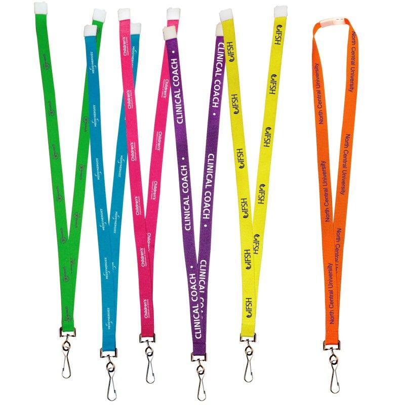 Promotional 3/4" Neon Screen Printed Lanyard