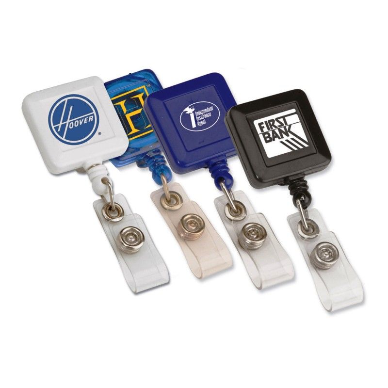 Promotional Square Retractable Badge Holder