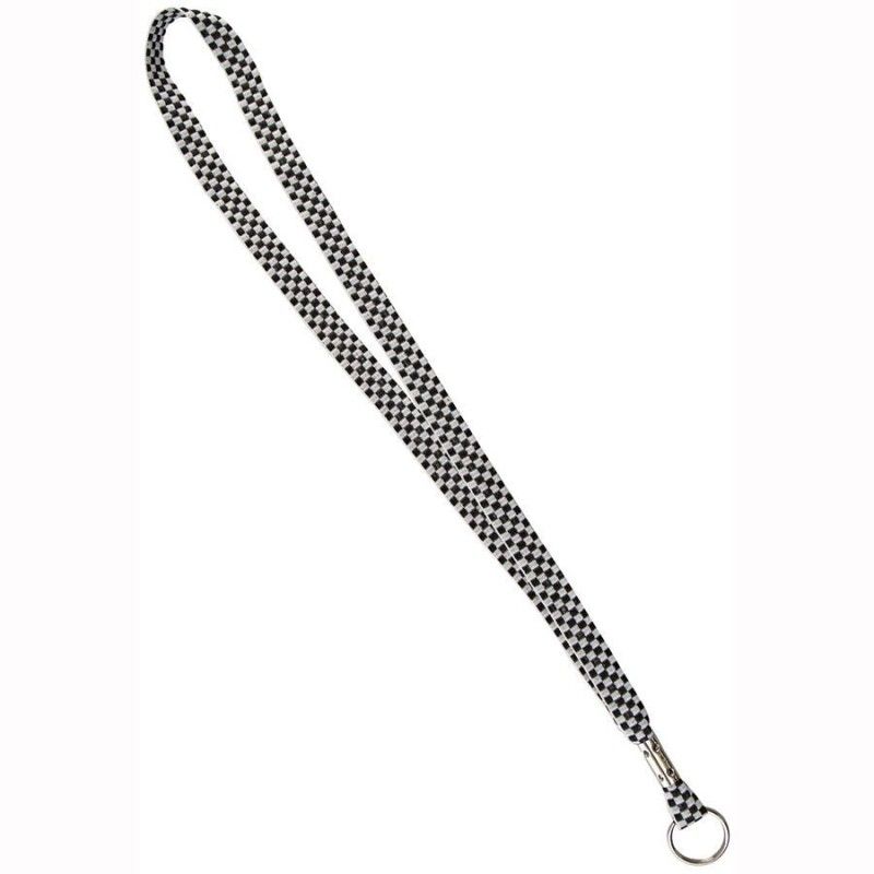 Promotional Racing Checkerboard Stock Pattern Lanyard (Blank)