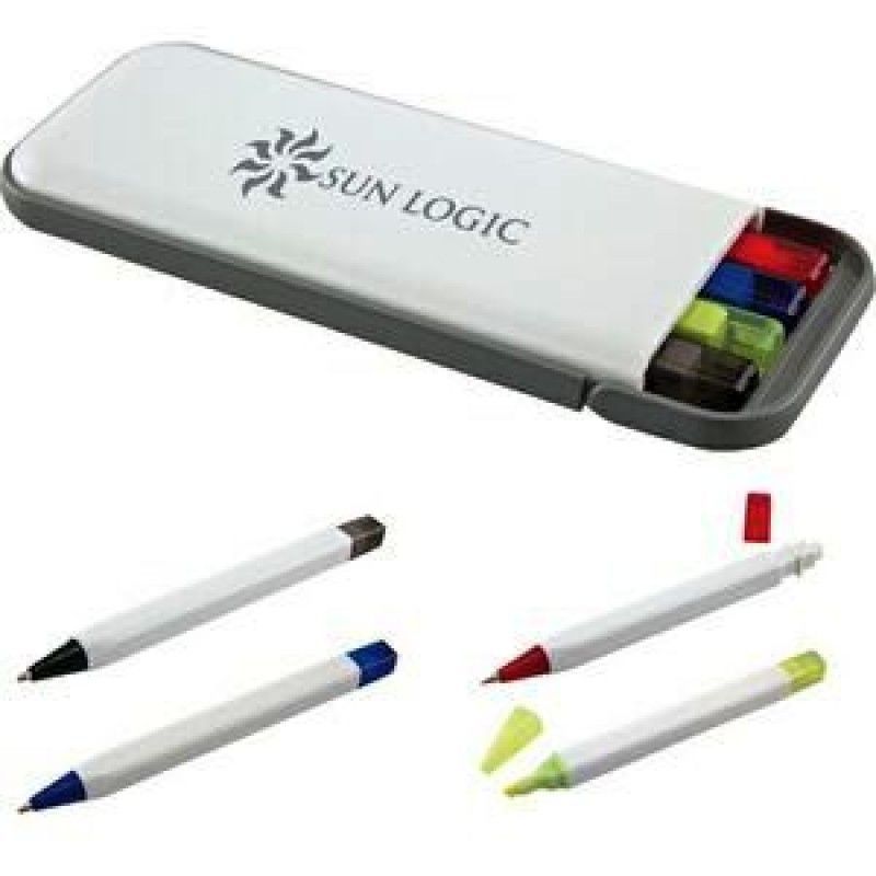 Promotional Pen And Pencil Highlighter Kit