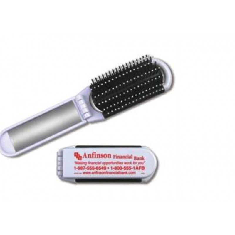 Promotional Folding Hair Brush/Mirror